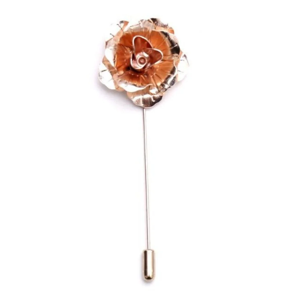 Recyclable Alfiler de solapa de metal con flor de rosa Advanced