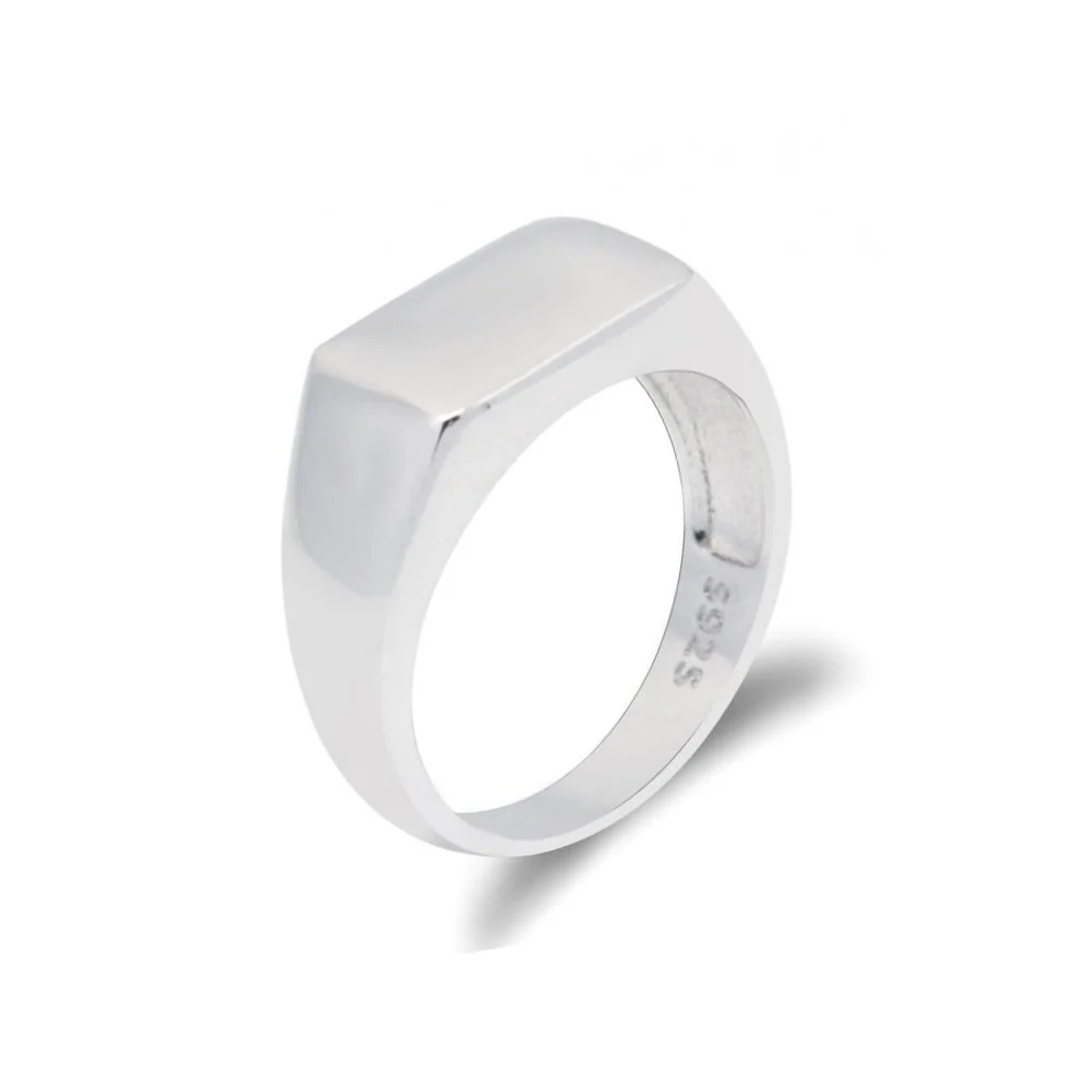 Flexible Noah Anillo de sello de plata de ley 925 Sustainable