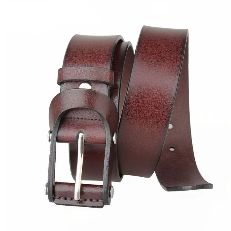 Carefully Designed Sergio Cinturón de piel de vaca Safe