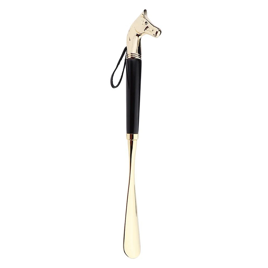 Secure Cabeza de caballo dorada Retro Calzador 32 cm Convenient