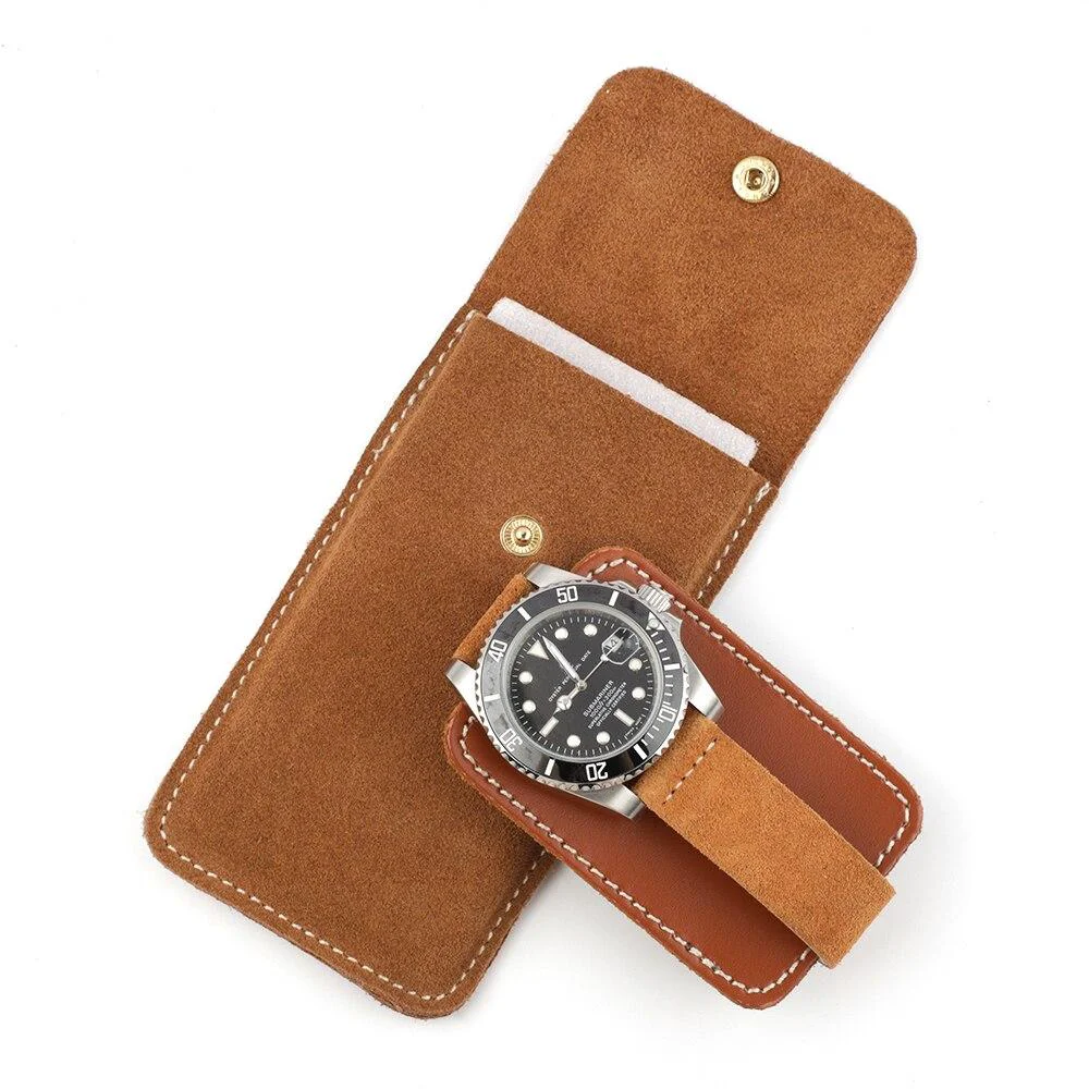 High-End Antoine Estuche de viaje para reloj de piel de ante Elite