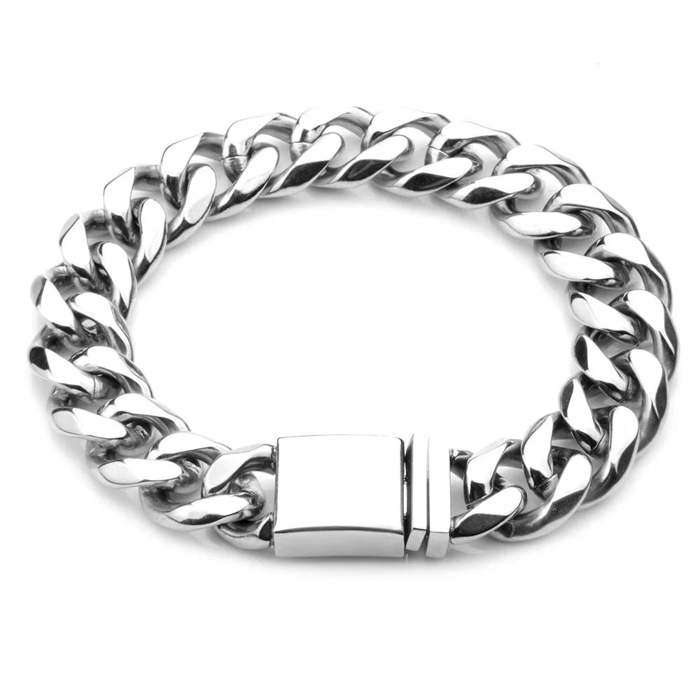 Organic Sven Pulsera de cadena de acero inoxidable Recyclable