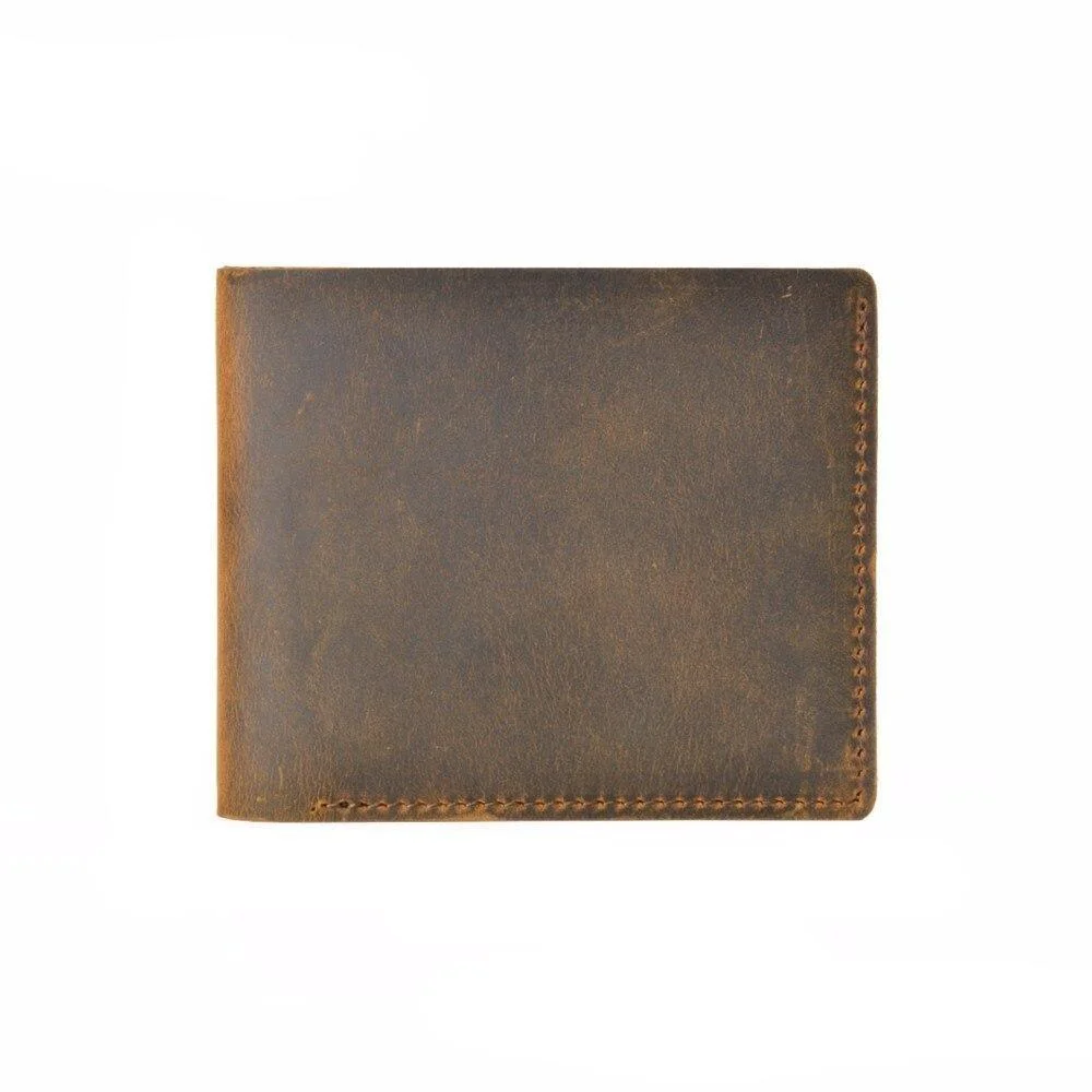Fine Ignacio Billetera Bifold Slim de Piel de Vaca High-Grade