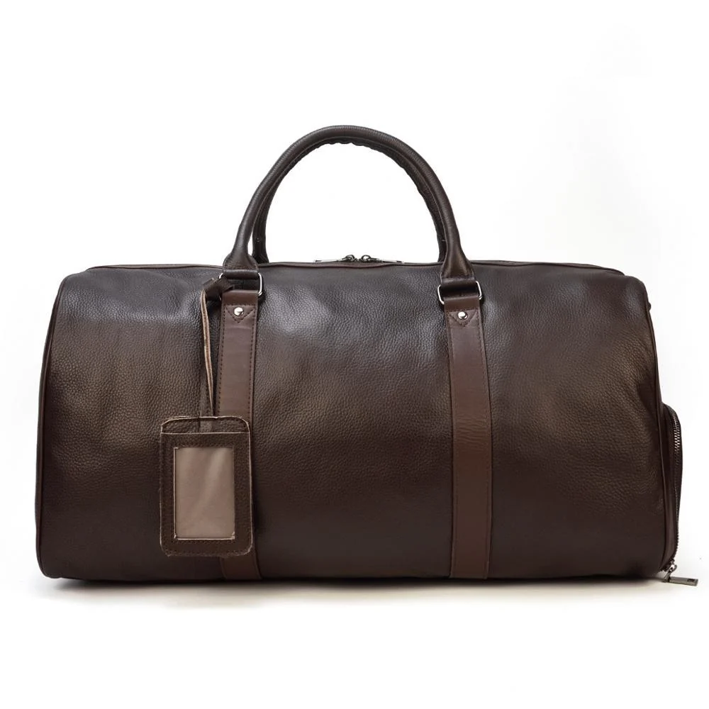 Refined Barnaby Bolsa de viaje de piel de vaca con bolsillo para zapatos Prestigious
