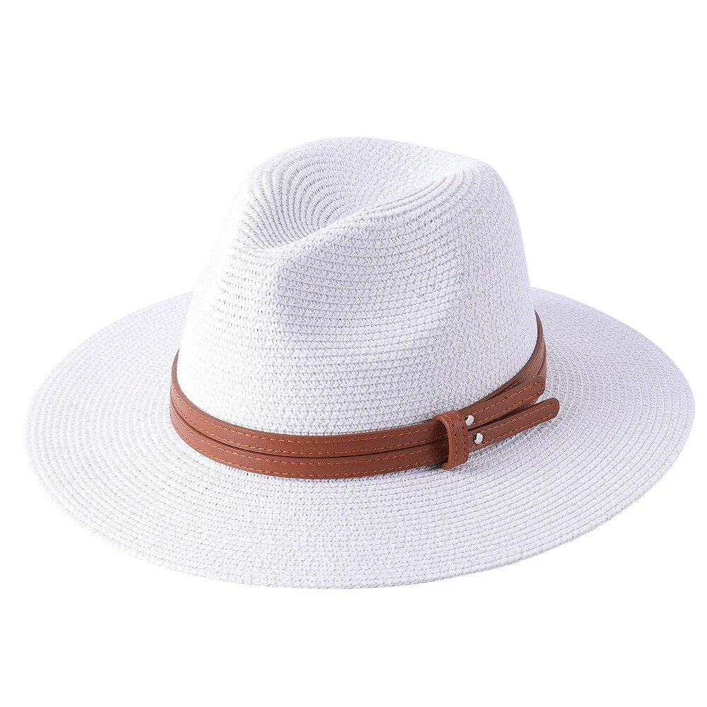 Environmentally Friendly Málaga Panama Sombrero con cinta de cuero Luxury