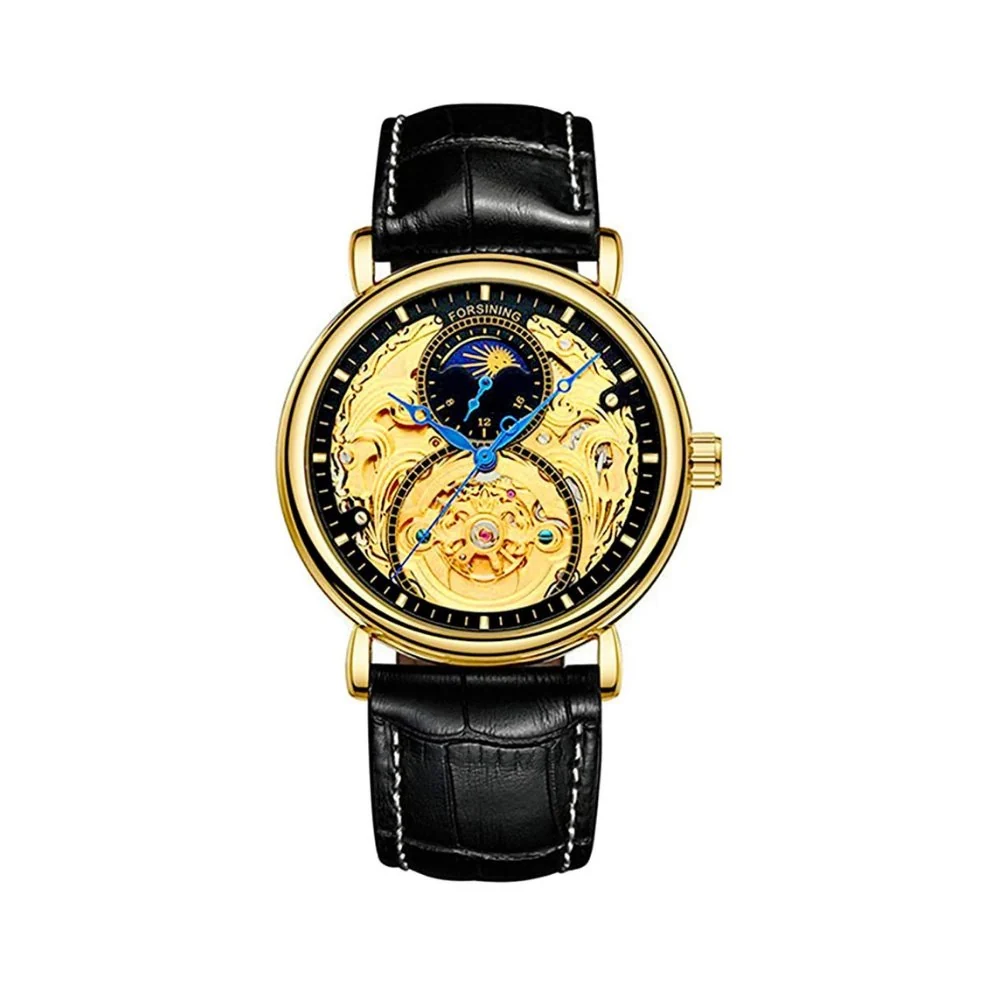 Dependable Francois Calendario Reloj mecánico esqueleto Easy-to-Use