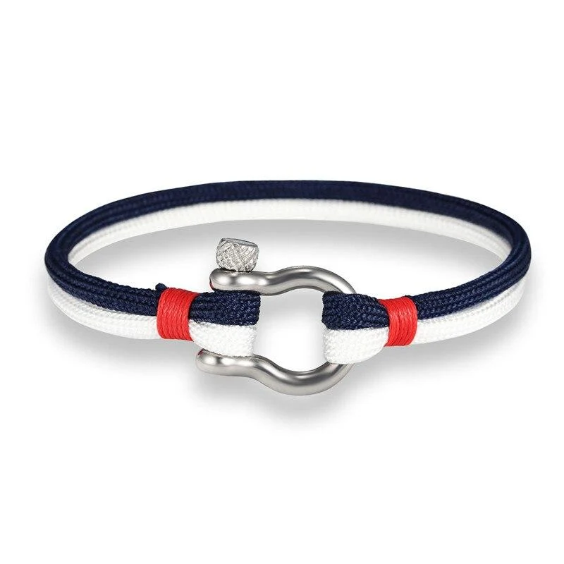 Casual Grillete de herradura Pulsera de cuerda gemela Proven