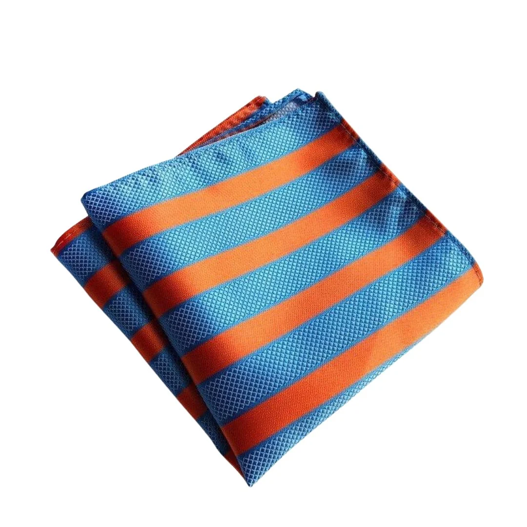 Sophisticated Awning Pañuelo de bolsillo de seda a rayas Trendy
