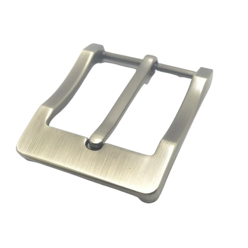 Practical Hebilla de cinturón de metal cepillado plateado 40 mm High-Grade