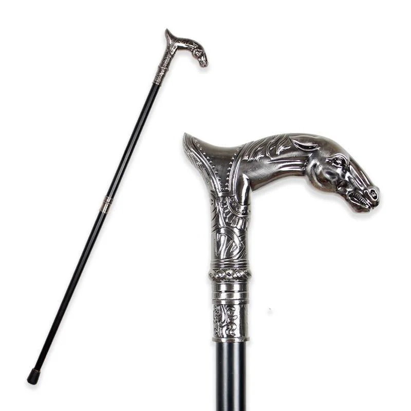 Smart Arthur Bastón de madera con empuñadura de cabeza de caballo Consistent