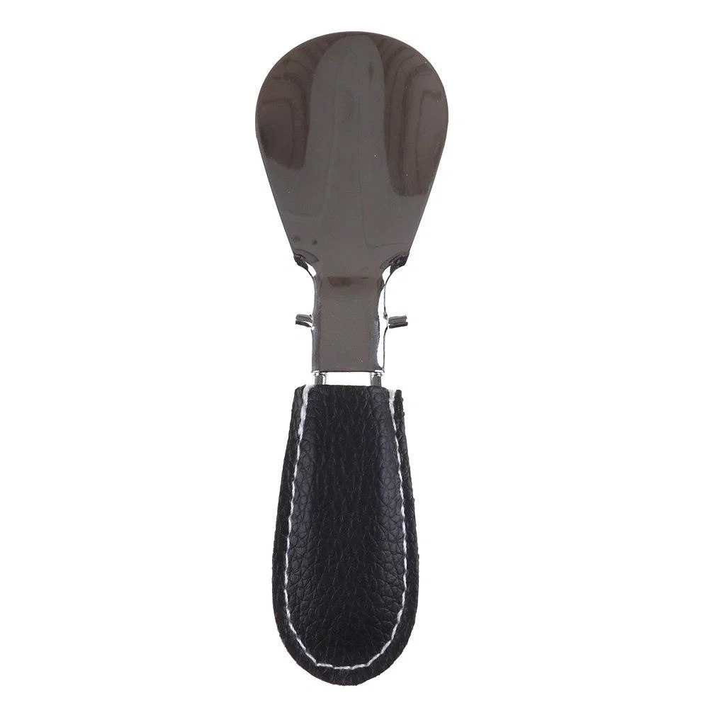 High-Quality Calzador plegable de metal Tavel con mango de cuero Top-Quality