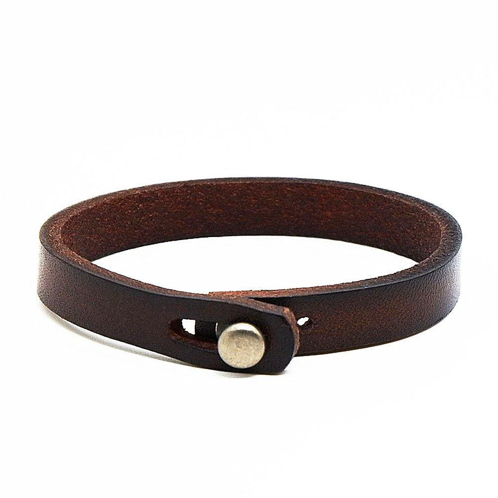 Crafted Lennart Pulsera minimalista de piel de vaca Effective