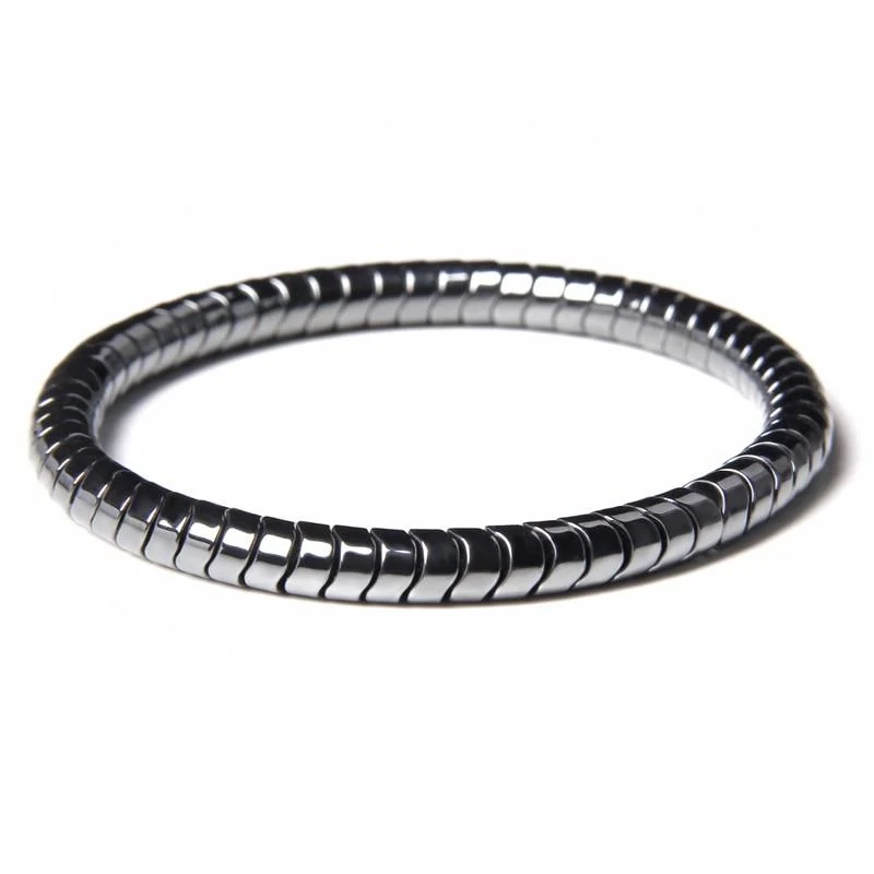 Original Design Monteriggioni Pulsera geométrica de cuentas de hematites Pure