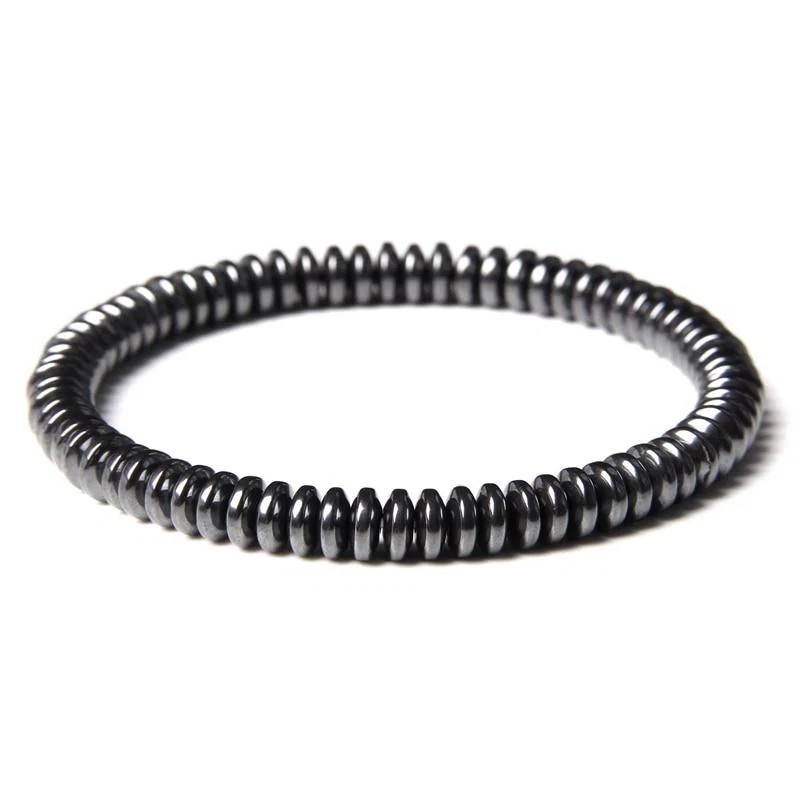 Smooth Manarola Pulsera geométrica de cuentas de hematites Fashionable
