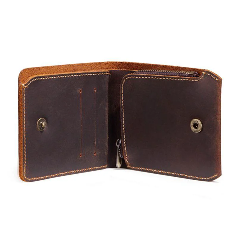 Genuine Dominic Billetera Bifold de Piel de Vaca Trusted