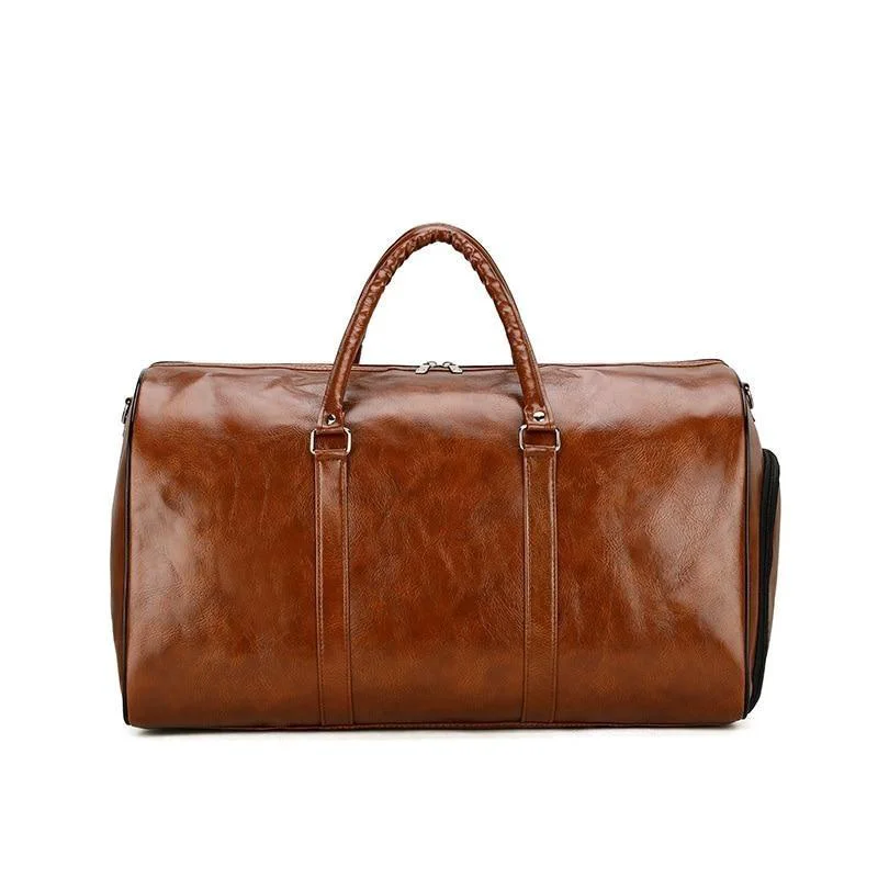 Specialty Phill Bolsa de viaje de piel de gran capacidad con bolsillo para zapatos Fashionable
