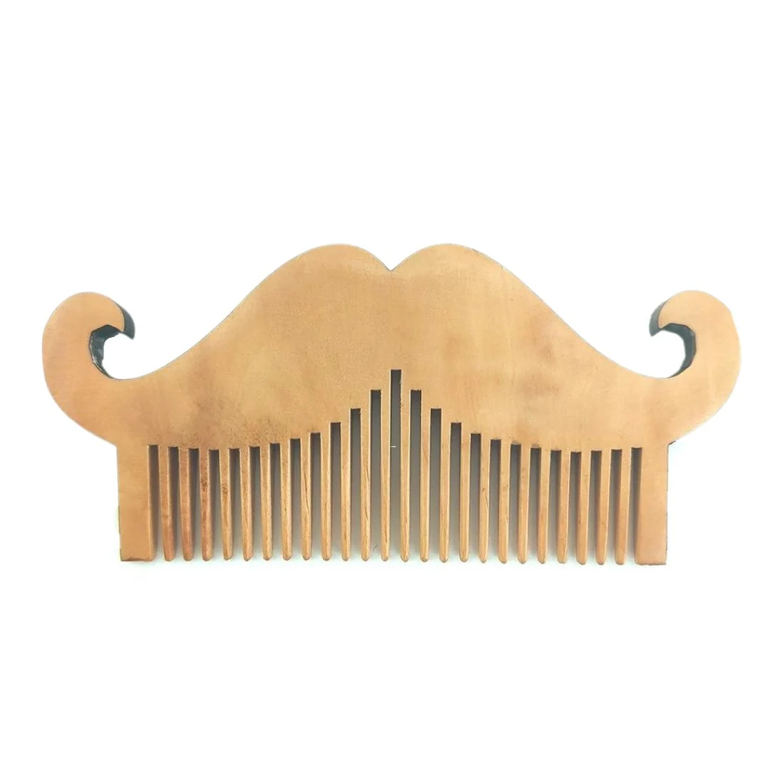 Excellent Peine de madera de peral para barba y bigote Recyclable