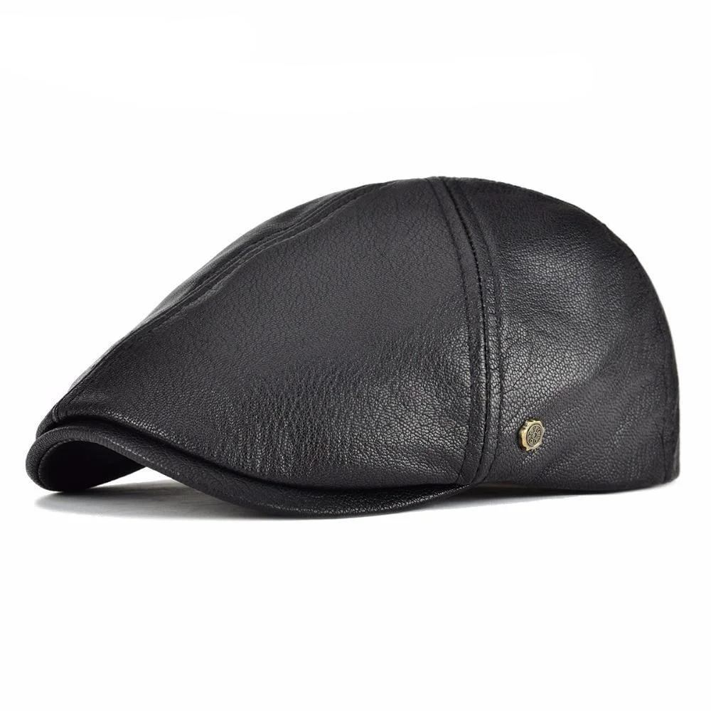 Authentic Gorra plana de piel de 6 paneles Effective