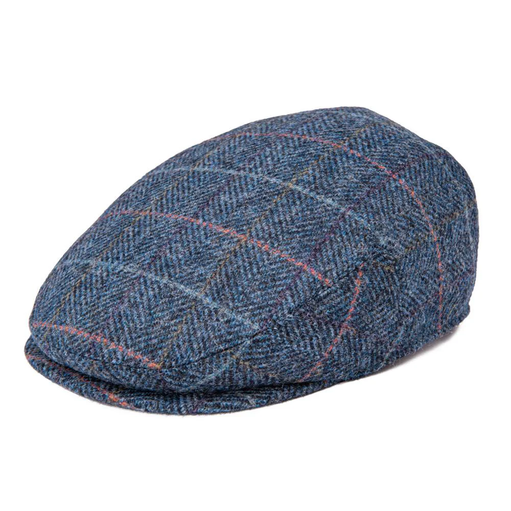 Verified Herringbone Gorra plana de tweed a cuadros High-End