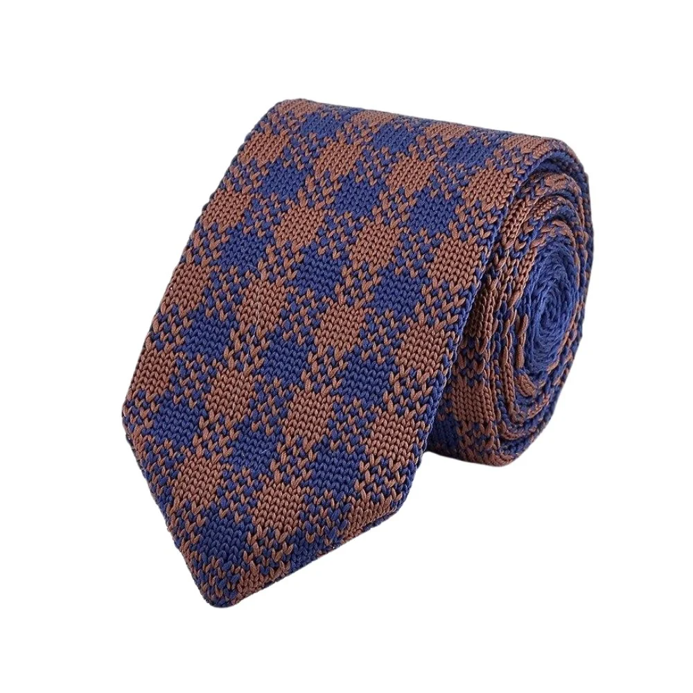 Functional Corbata de punto a cuadros Smooth