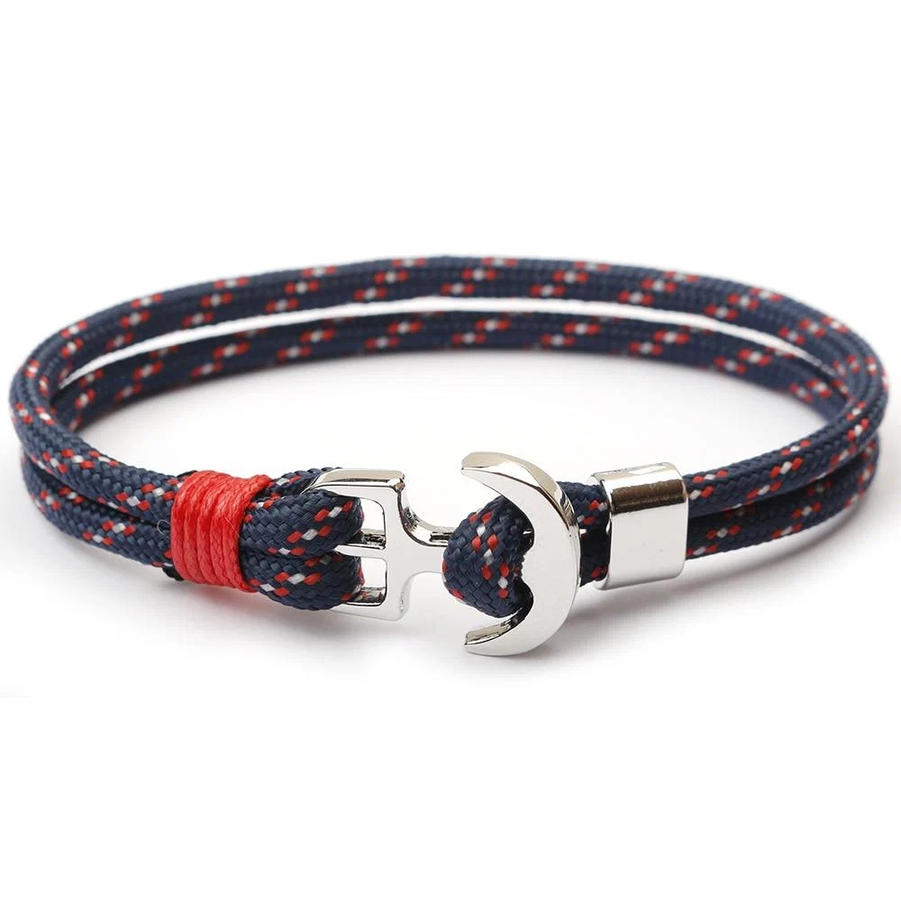 Sustainable Fido Pulsera de cuerda de paracaídas con ancla Pure