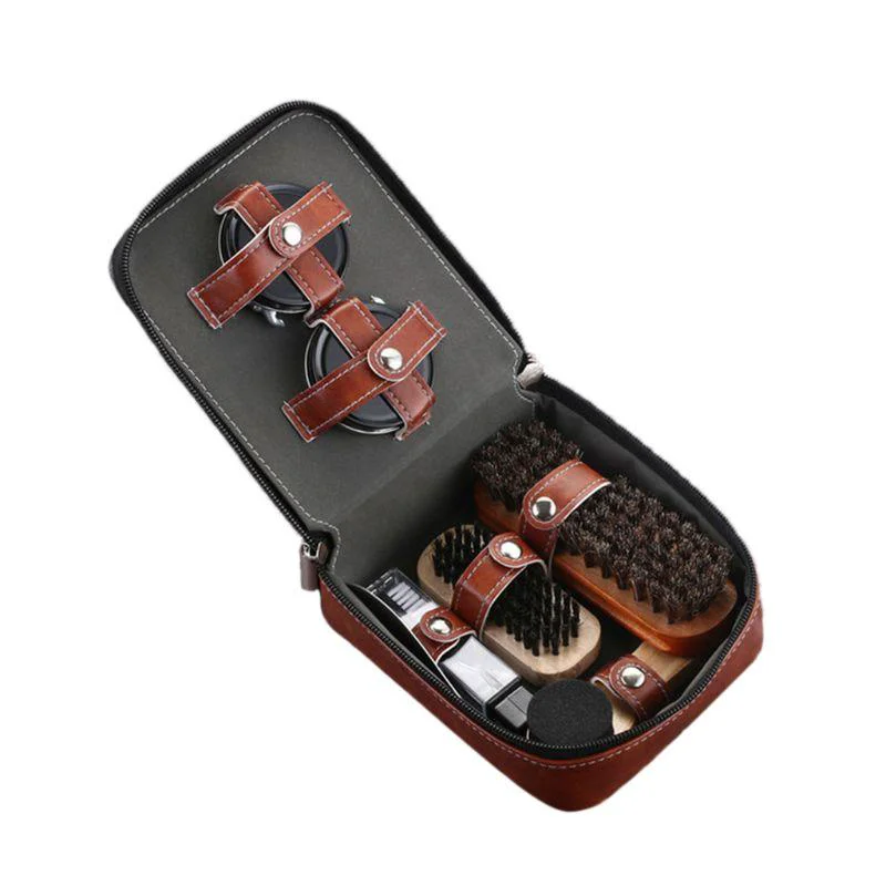 Authentic Set de viaje para el cuidado profesional del calzado de cuero 9 piezas Organic