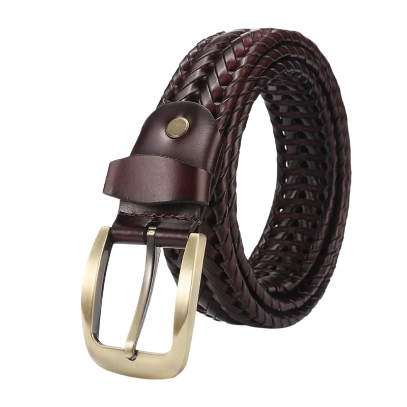 Traditional Bernardo Braided Leather Belt Reusable