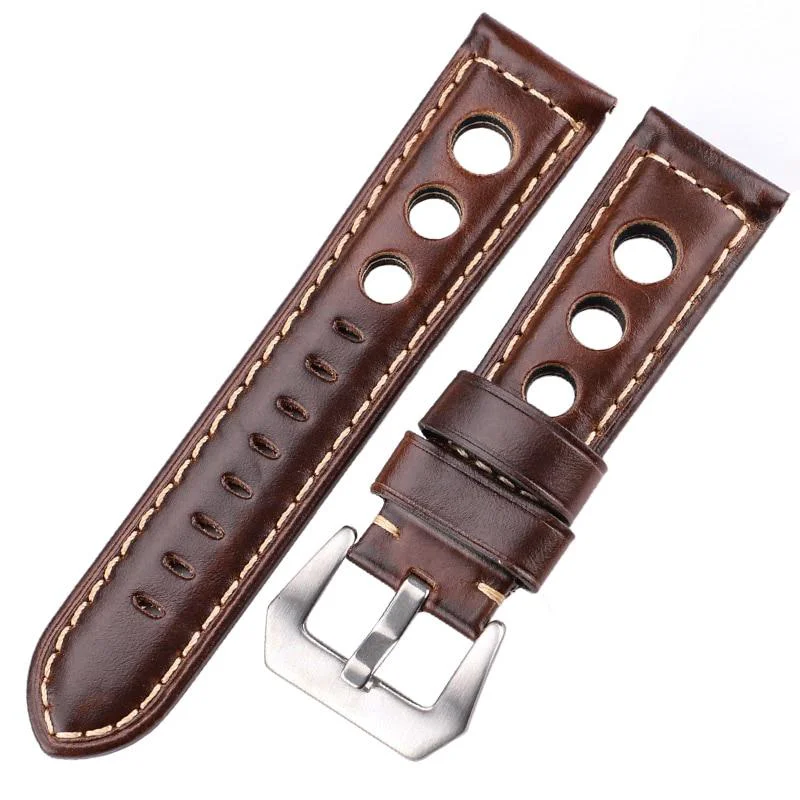 Prestigious Jurgen Cowhide Leather Rally Watch Strap With Tang Buckle Detailed