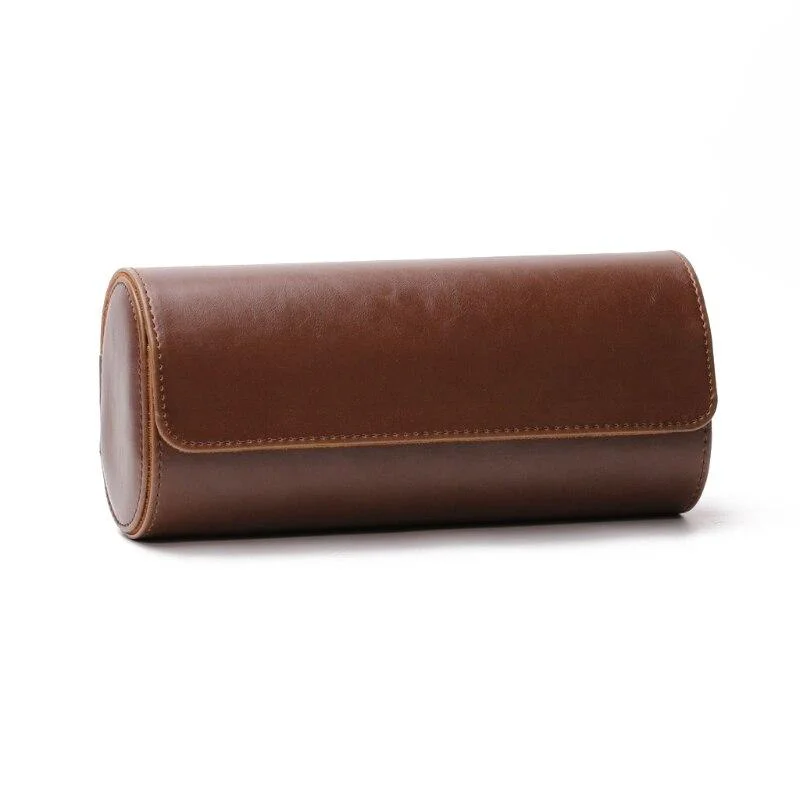 Stylish Joseph Funda de piel de viaje para relojes de 3 ranuras Practical