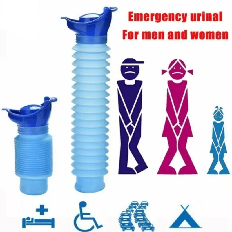 World-Class 750ml Portable Shrinkable Adult Urinal – Compact Travel Camping Pee Bottle Reusable