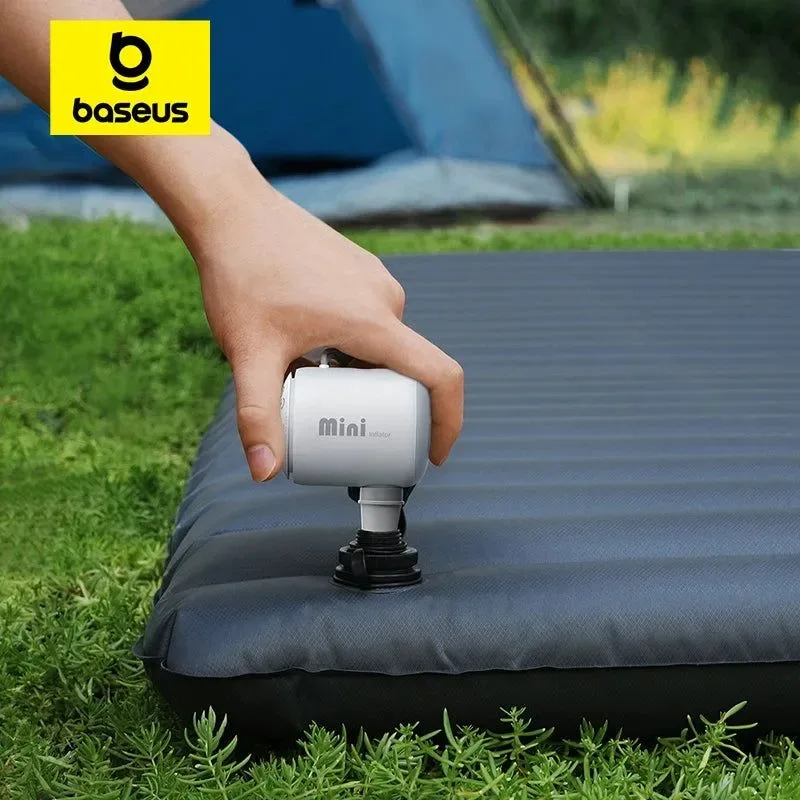Solid Baseus Portable Electric Air Compressor – Inflate and Deflate for Air Mattresses Pool Floats and Camping Gear Fast