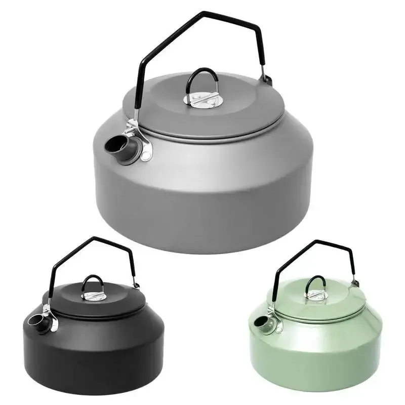 Soft Hervidor de agua para acampar de 1 35 L Tetera de aleación de aluminio para café y vajilla al aire libre I para viajes mochilerismo senderismo y picnics Pure