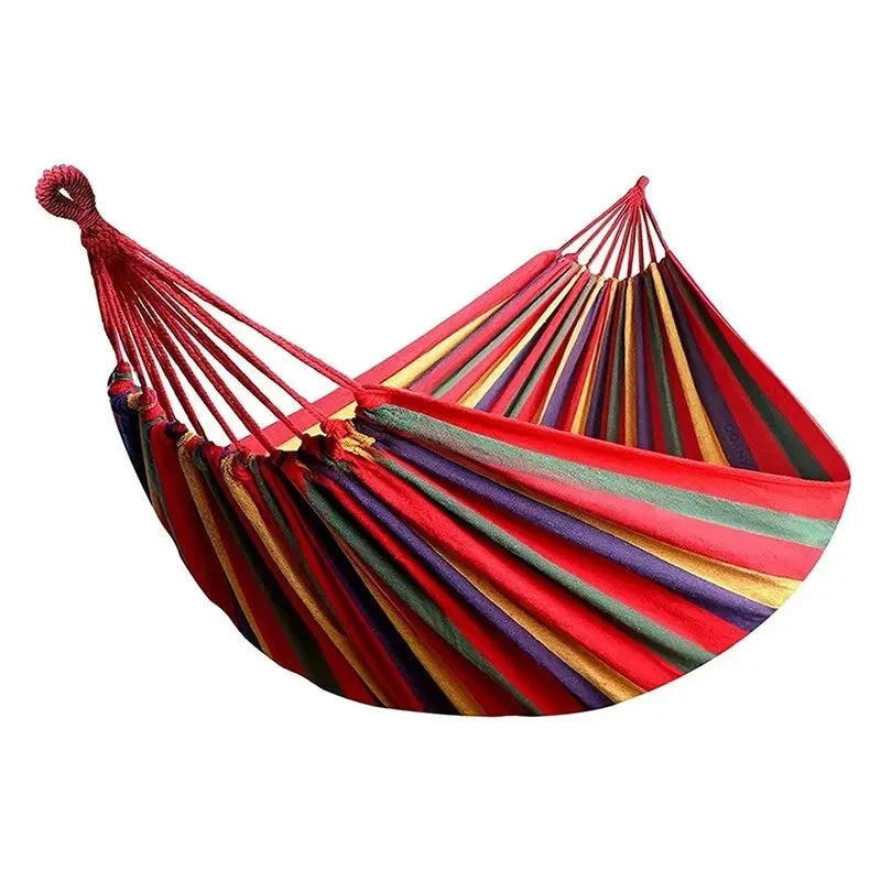 High-Grade Canvas Camping Hammock 200kg Load Tree Ropes 175x70cm Optimized