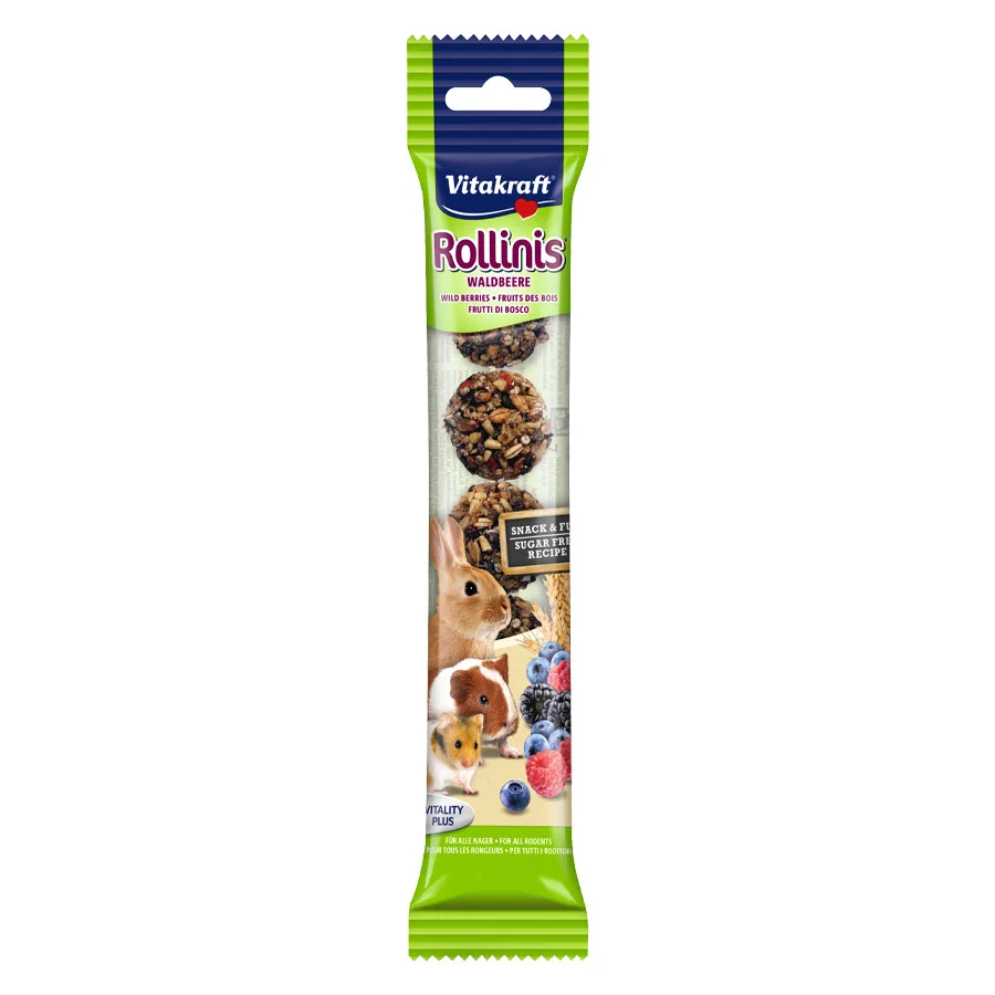 Innovative Vitakraft Rollinis Small Animal Treats Wild Berries 40g Reliable