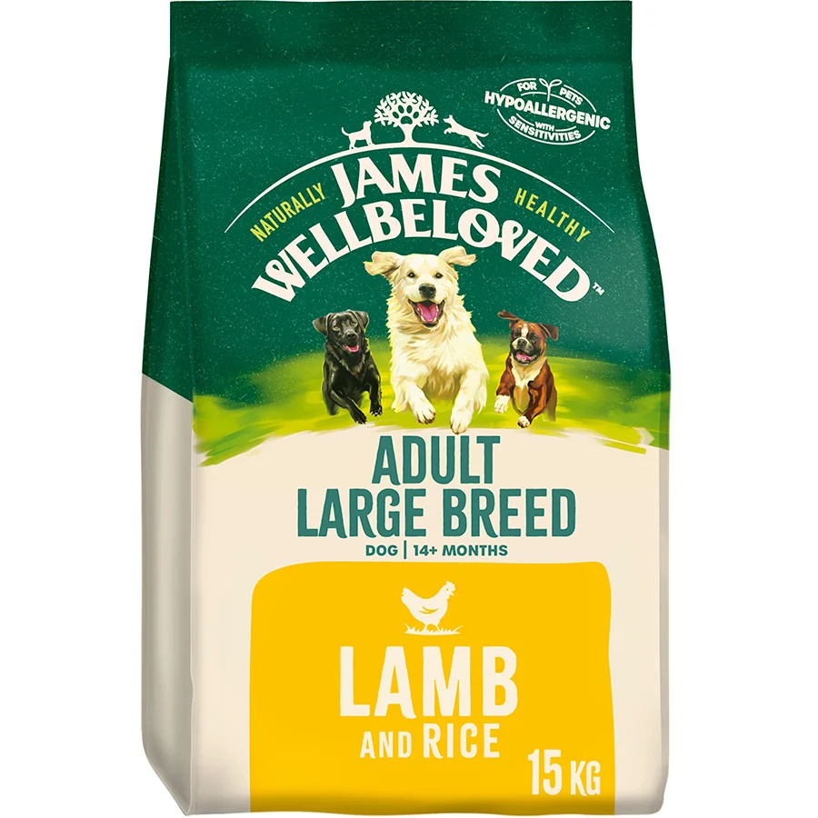 Fashionable James Wellbeloved Large Breed Adult Dry Dog Food Lamb Rice 15kg Trusted