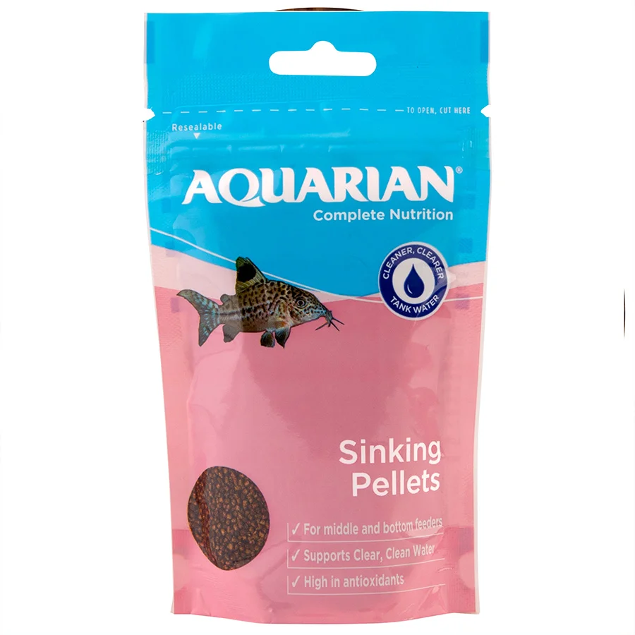 Easy-to-Use Aquarian Bottom Feeder Fish Sinking Pellets Food 100g Specialty