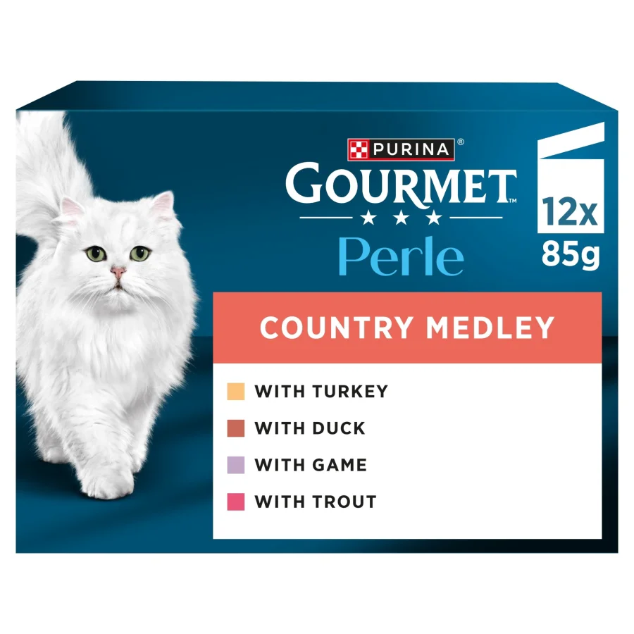World-Class Gourmet Perle Wet Adult Cat Food Country Medley 12x85g Efficient