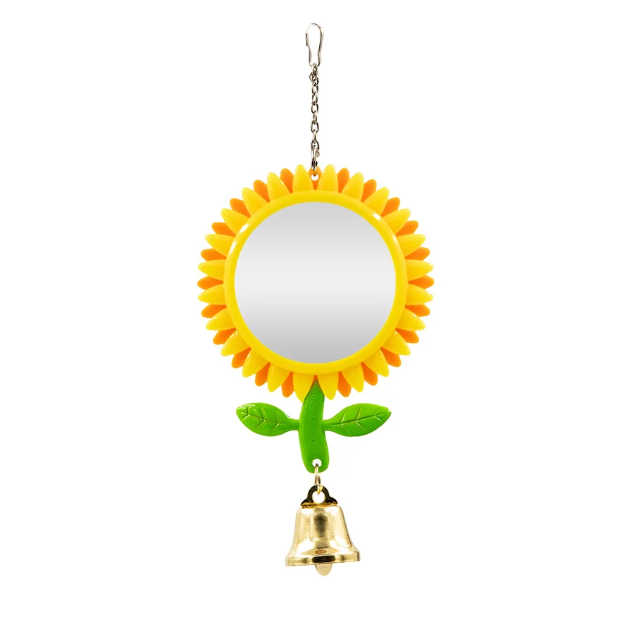 Superior Beaks Sunflower Mirror Bird Toy Casual