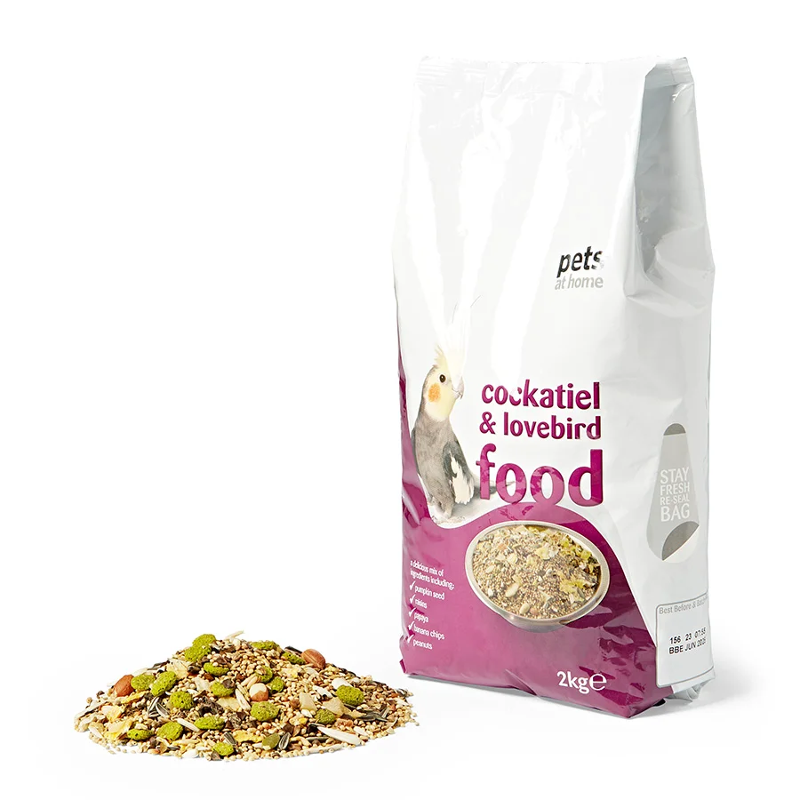 Powerful Pets at Home Premium Cockatiel Lovebird Food Mix 2kg Classic