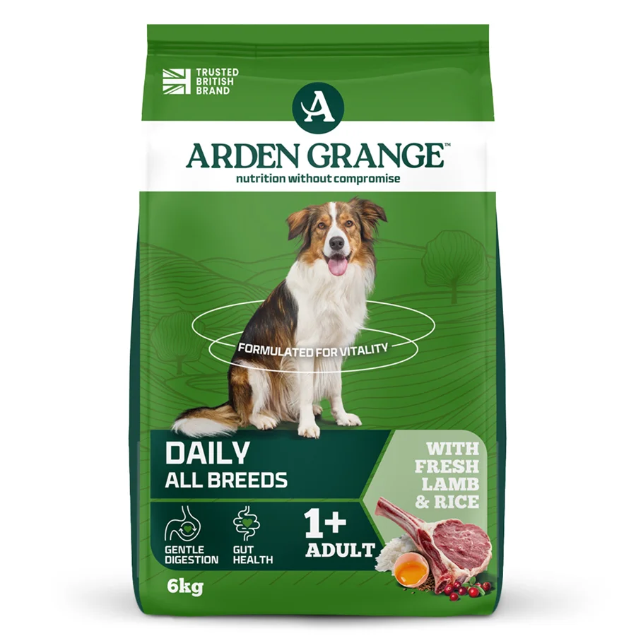 Traditional Arden Grange Adult Dry Dog Food with Lamb Rice Contemporary