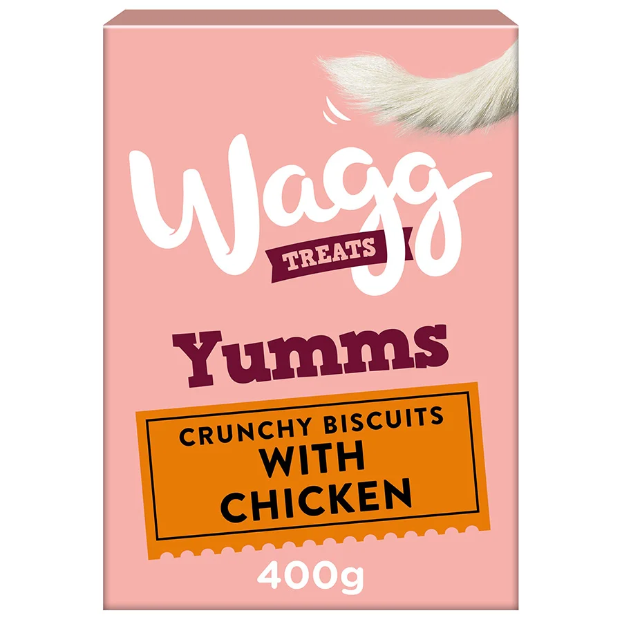 Genuine Wagg Yumms Dog Biscuit Treats Chicken 400g Selected