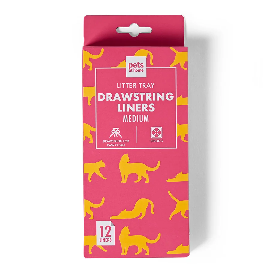 World-Class Pets at Home Cat Litter Liner Drawstring Medium 12 Pack Recyclable