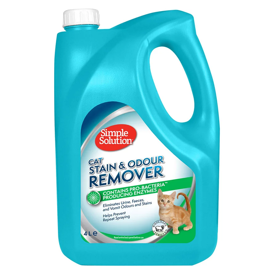 Environmentally Friendly Simple Solution Cat Stain Odour Remover 4L Durable