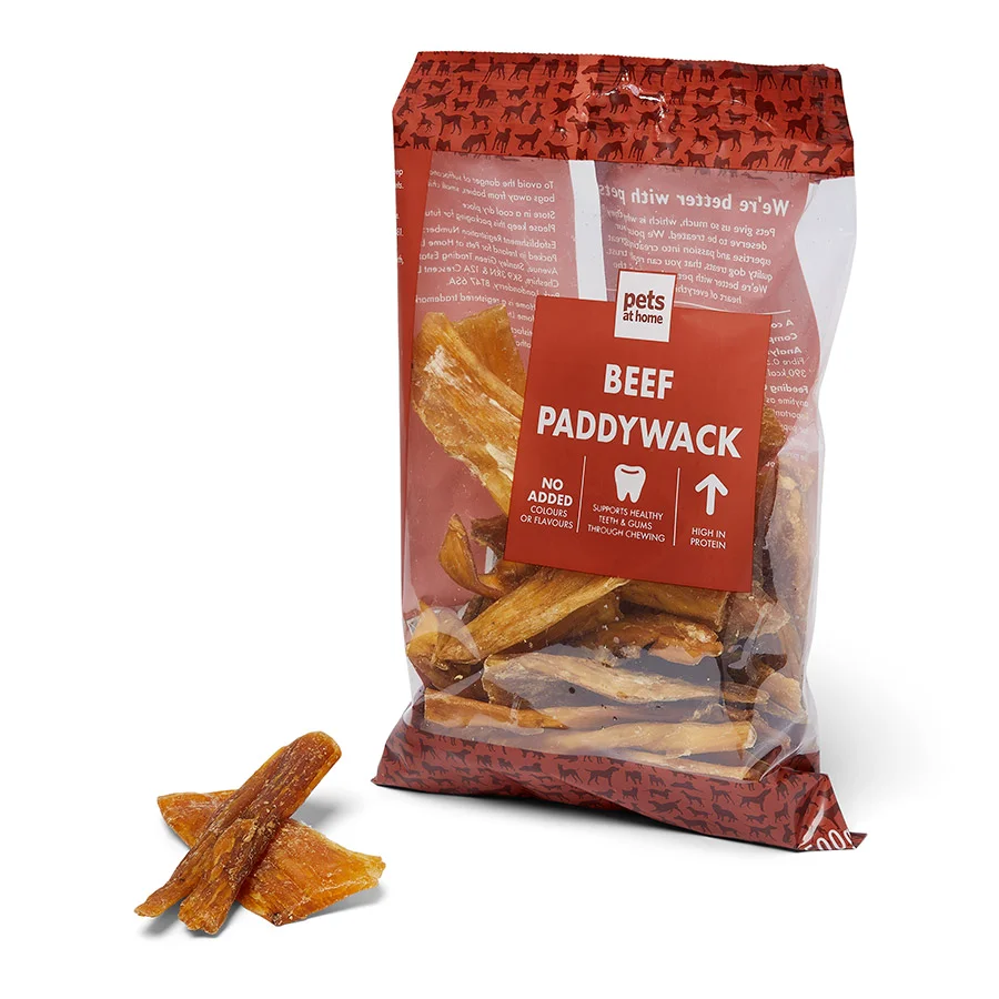 Convenient Pets at Home Dog Treats Beef Paddywack 500g Long-Lasting
