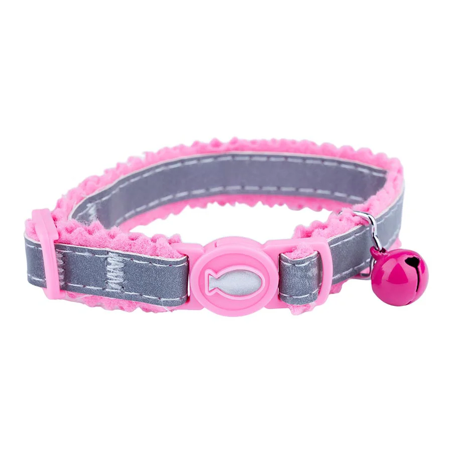 Flexible Pets at Home Felt Reflective Collar Pink Powerful