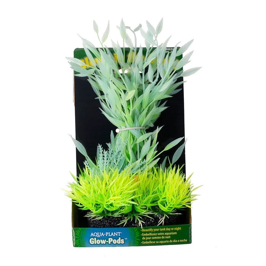 Solid Penn Plax Bamboo Leaf Glow Plant Small Certified