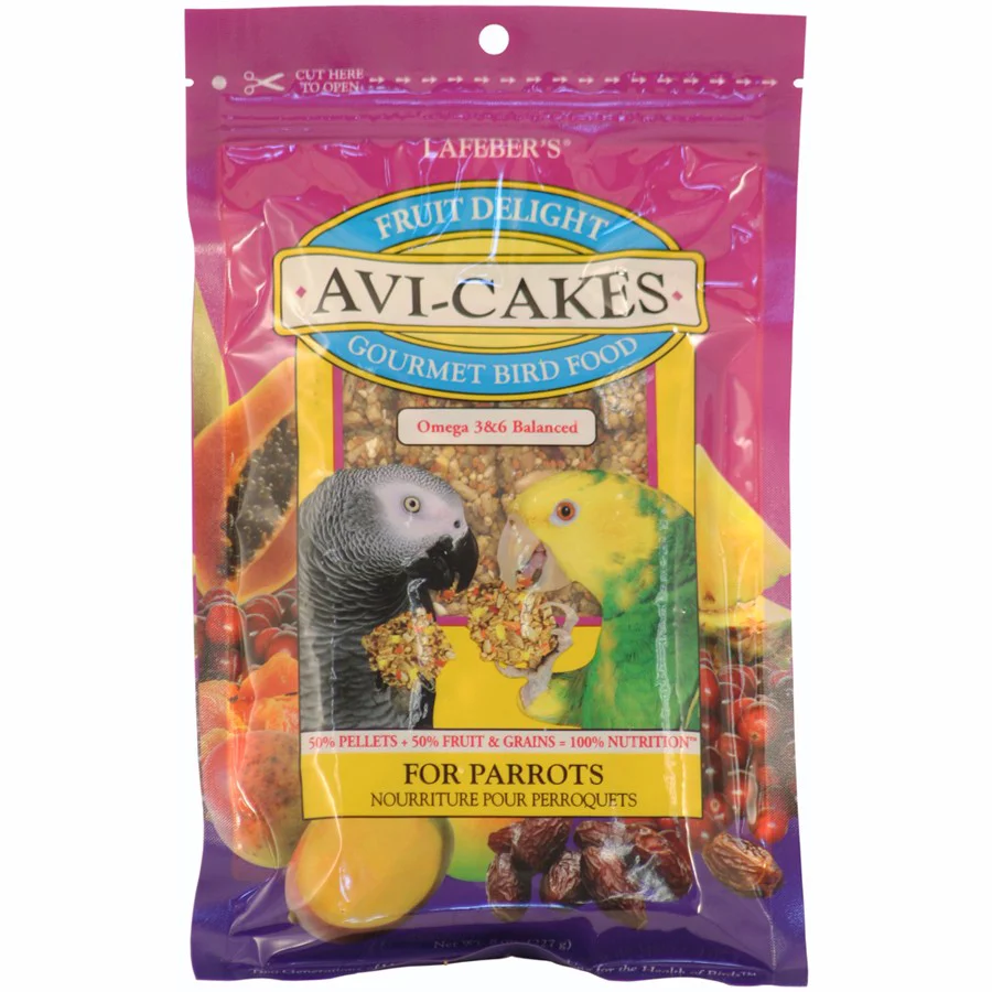 Prestigious Lafeber Fruit Delight Avi-Cakes Parrot Food 227g Organic