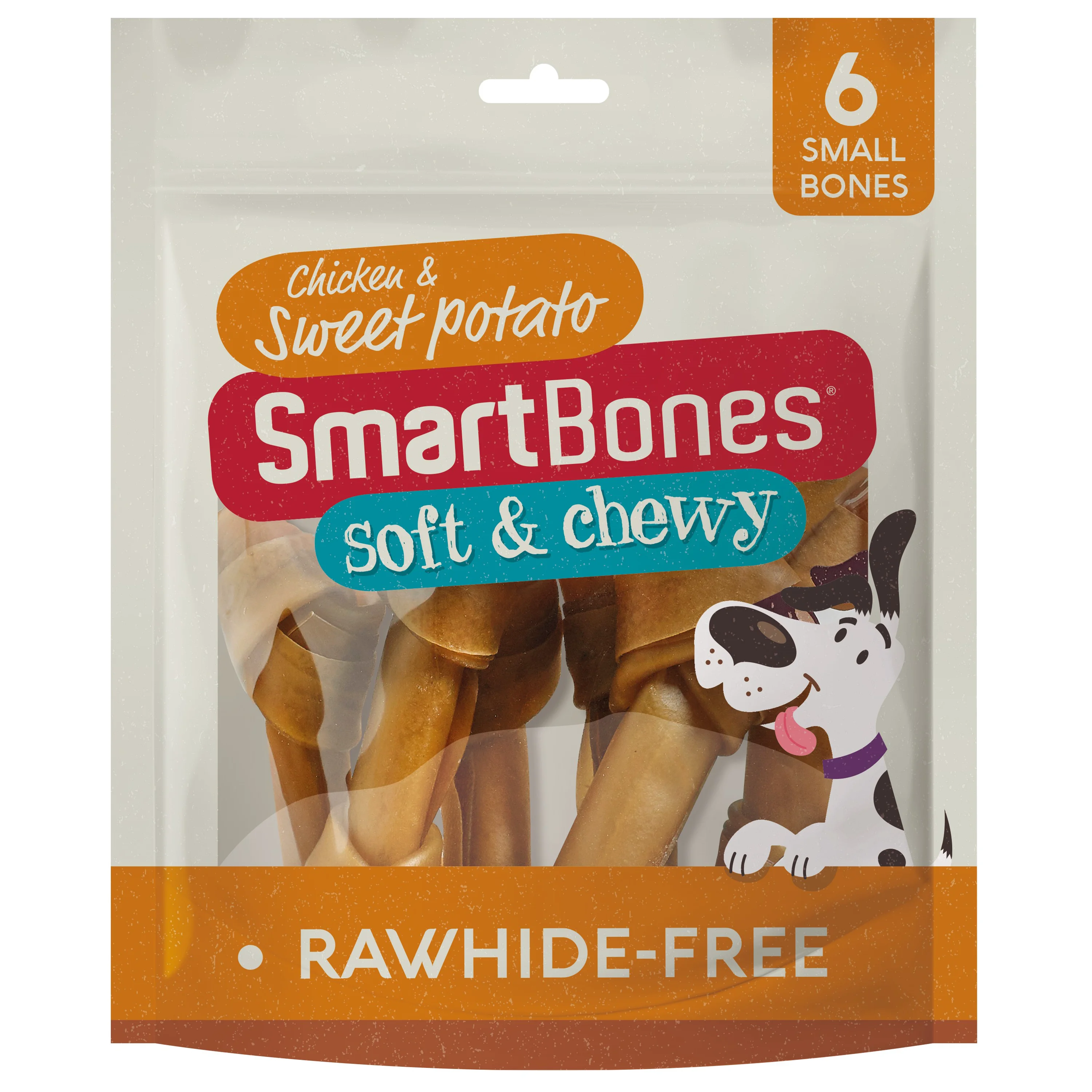 Green SmartBones Small Breed Dog Bone Chew Sweet Potato 6 Pack Eco-Friendly