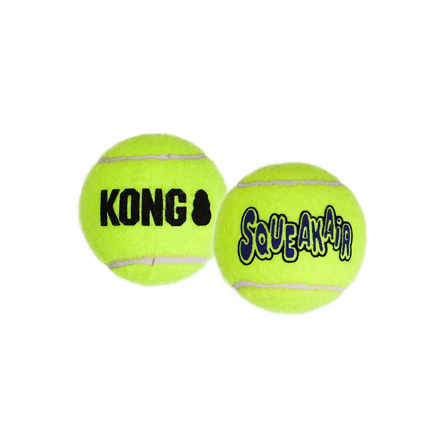 Recyclable Kong SqueakAir Dog Toy Balls Large 2 Pack Genuine