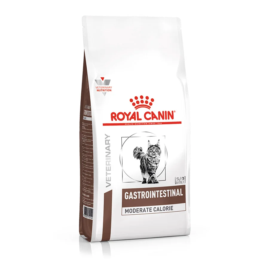 Specialty Royal Canin Veterinary Gastrointestinal Moderate Calorie Adult Cat Food Clean